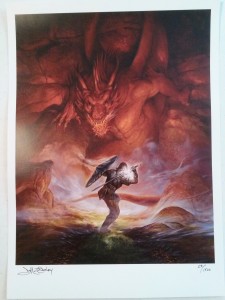 I bought a cool Jeff Easley print and he signed. 28/1500.