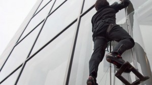 Climbing Glass Wall